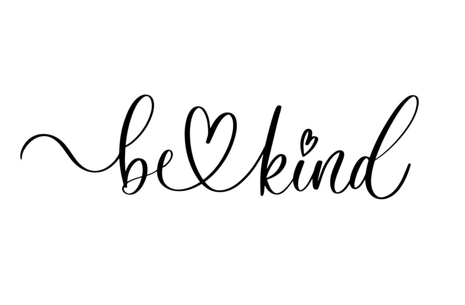 Be kind. Modern calligraphy inscription poster. Wall art decor. vector