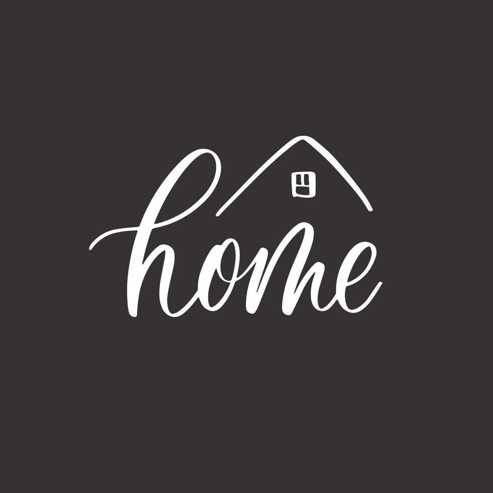 Home sweet home - hand lettering inscription. vector