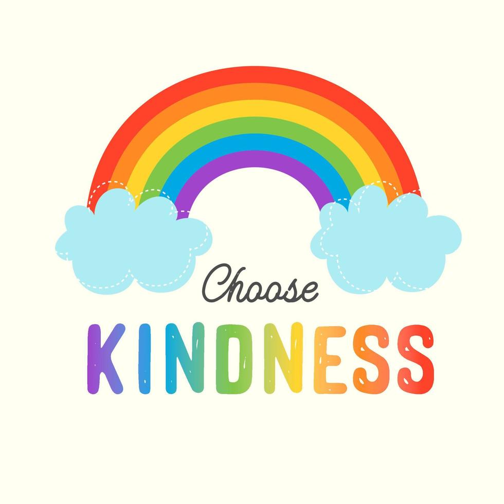 Choose kindness - Cute hand drawn nursery poster with lettering in scandinavian style. Kids vector illustration.