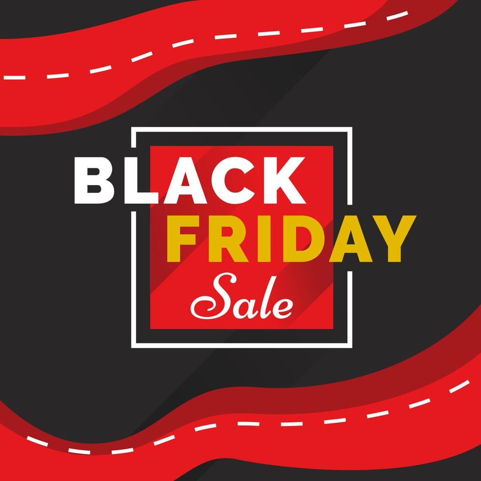 Abstract Black Friday square sale banner vector