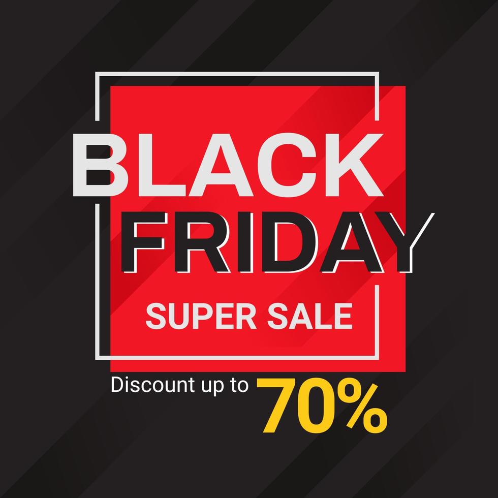 Abstract Black Friday square sale banner vector