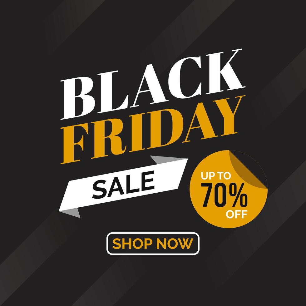 Abstract Black Friday square sale banner vector