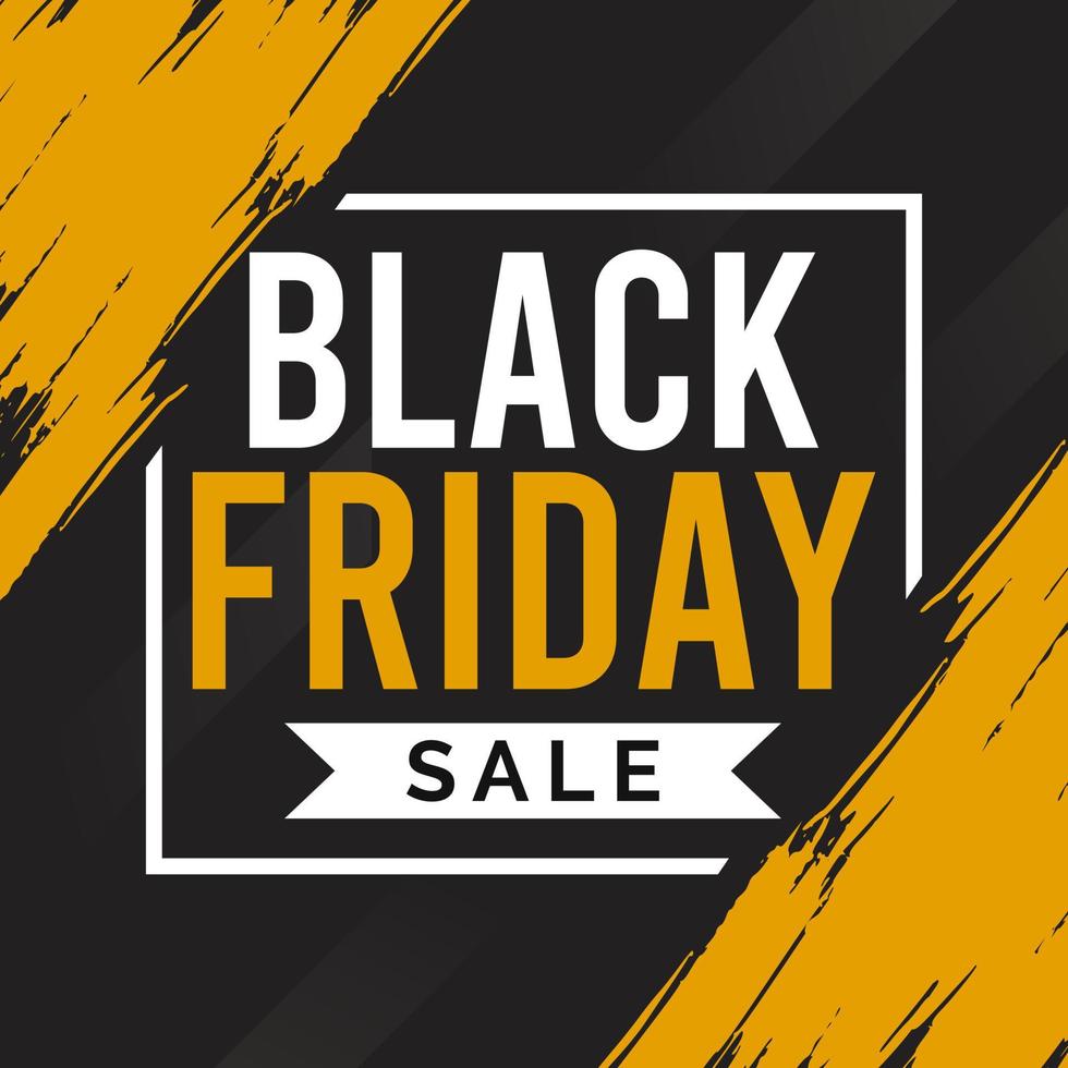 Abstract Black Friday square sale banner vector