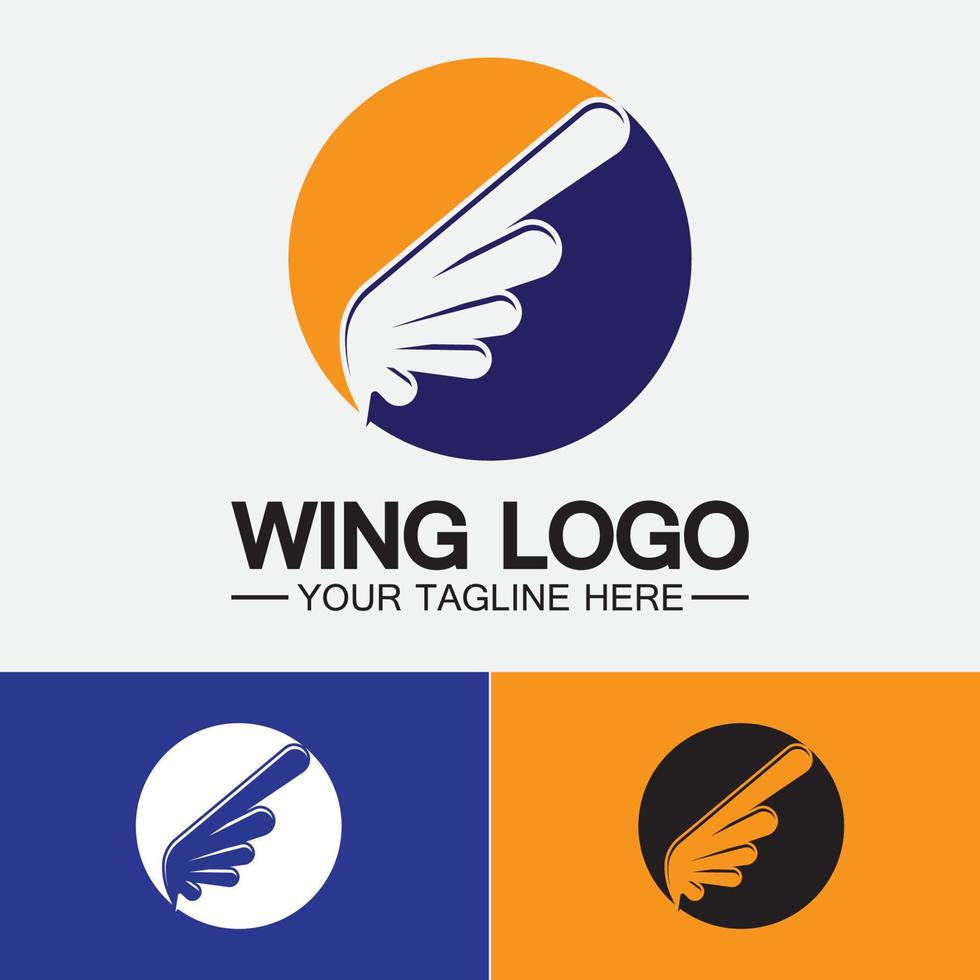 Wings logo vector icon symbol illustration design template