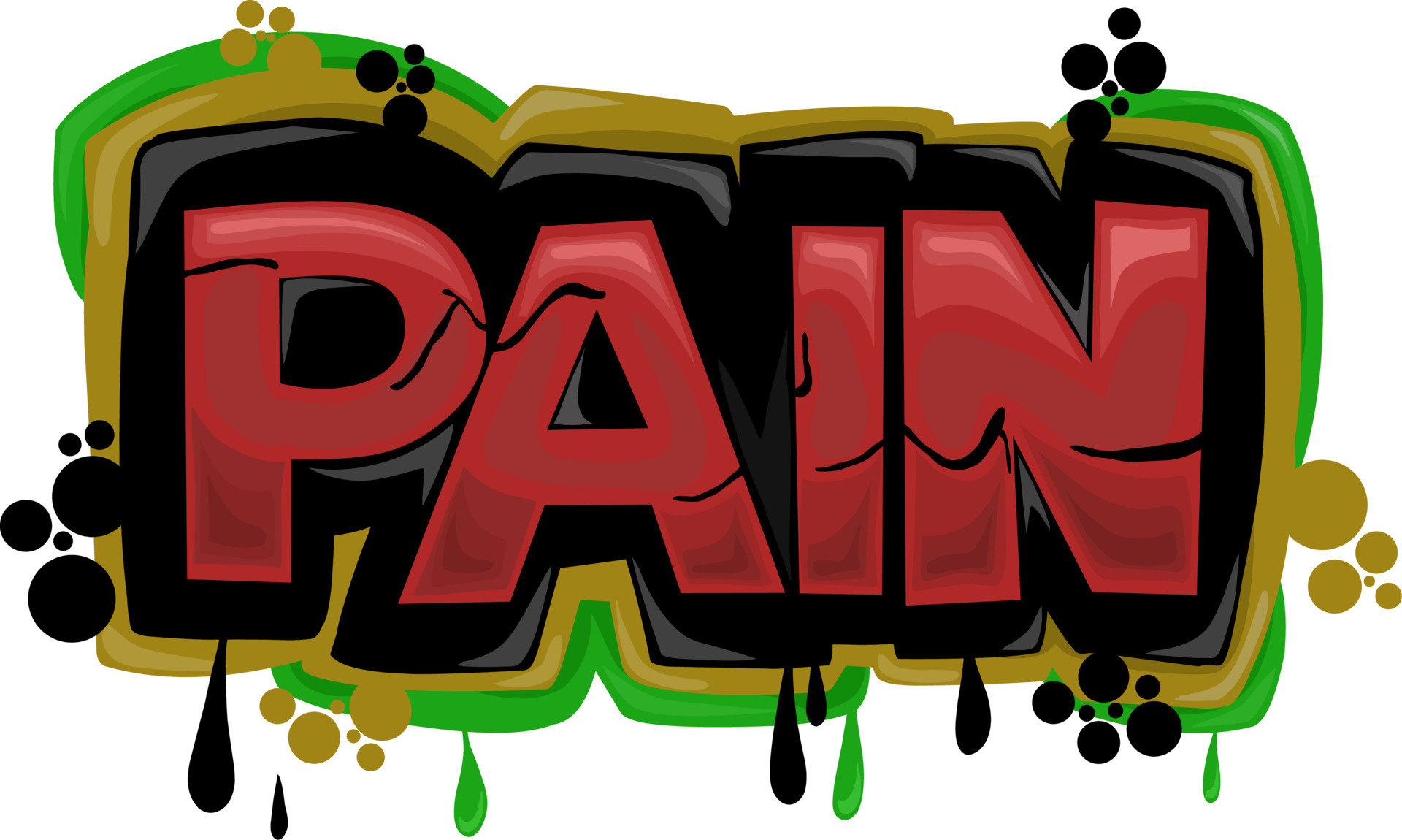 PAIN writing graffiti design on white background 4266004 Vector Art at