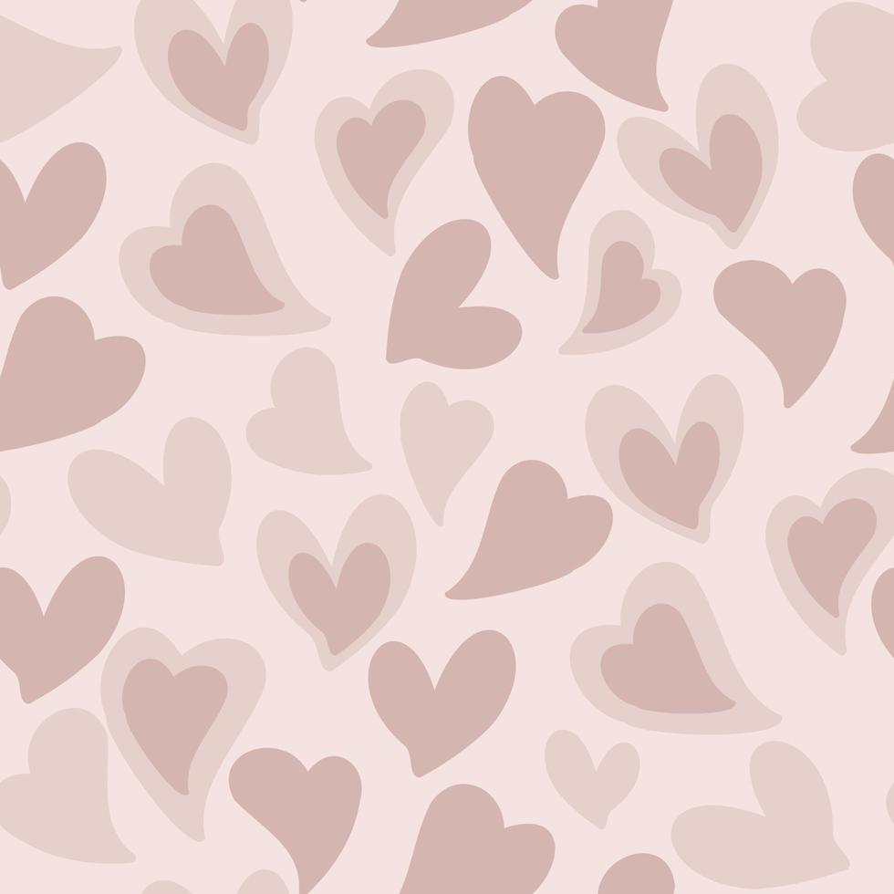 vector seamless pattern of hearts with Valentine's Day 14 February. Background for invitations, wallpaper, wrapping paper and scrapbooking