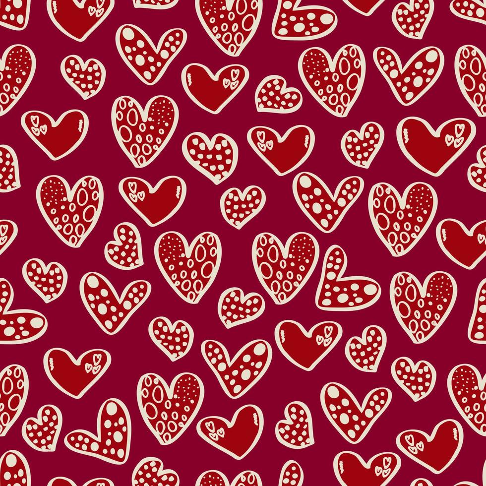 Vector de patrones sin fisuras de corazones con el día de San Valentín el 14  de febrero. Fondo para invitaciones, papel tapiz, papel de regalo y álbumes  de recortes. 4266128 Vector en Vecteezy