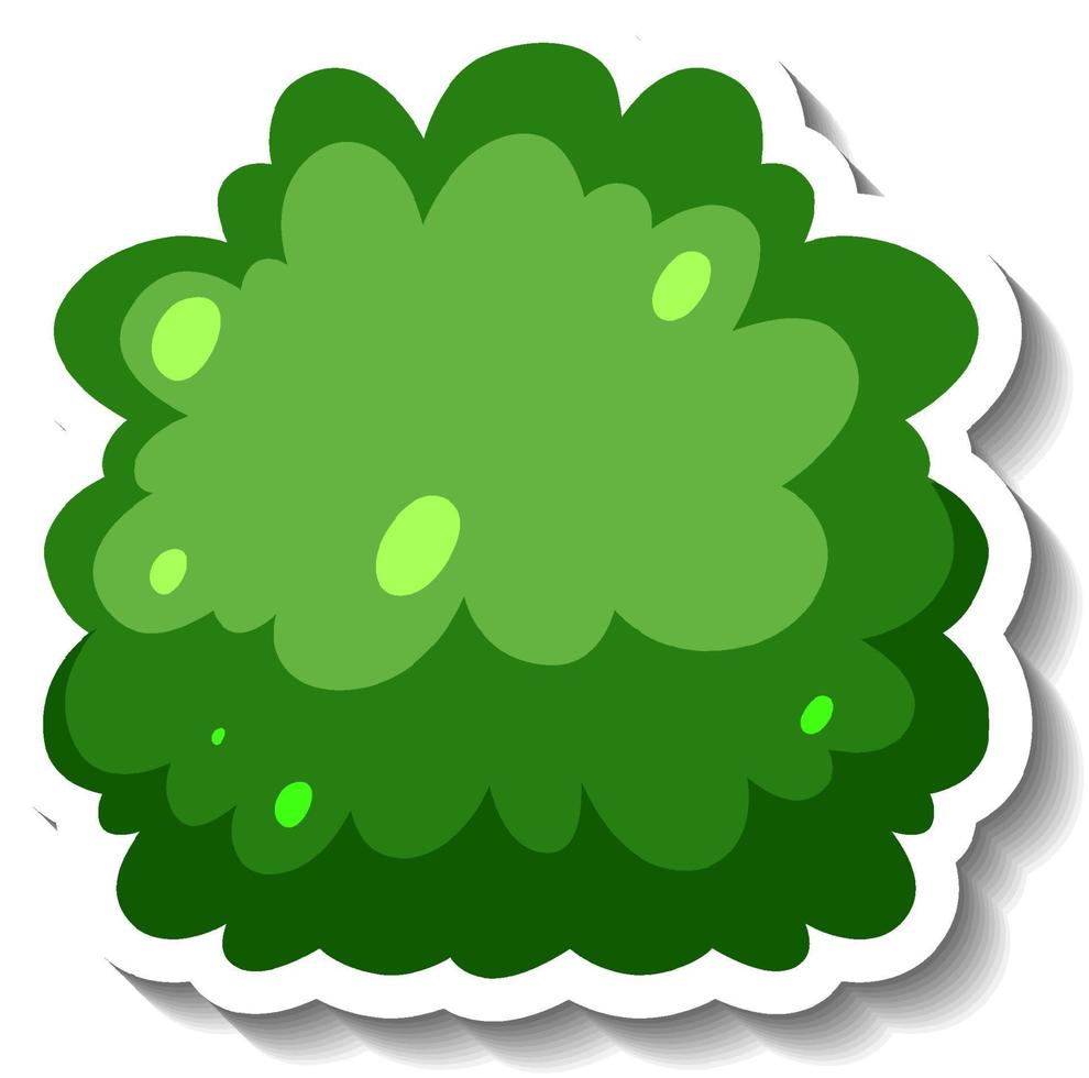 un arbusto verde en estilo de dibujos animados vector