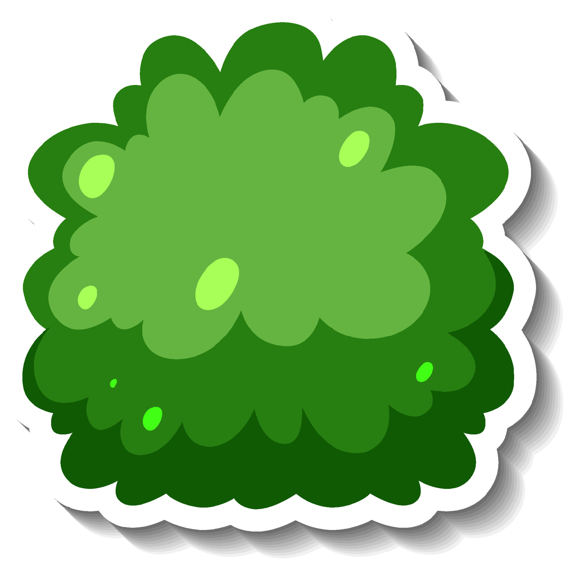 A green bush in cartoon style 4266150 Vector Art at Vecteezy