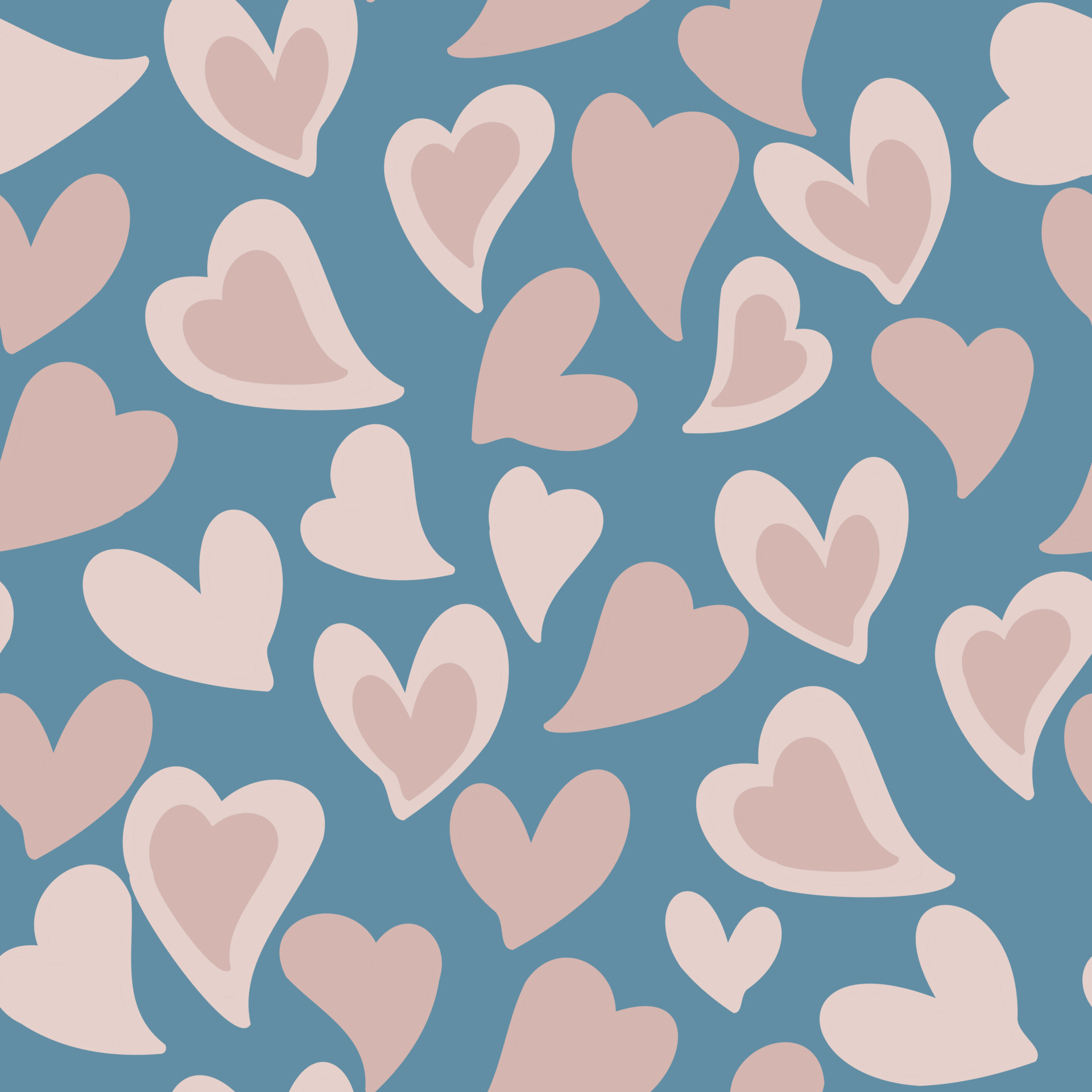 vector seamless pattern of hearts with Valentine's Day 14 February ...