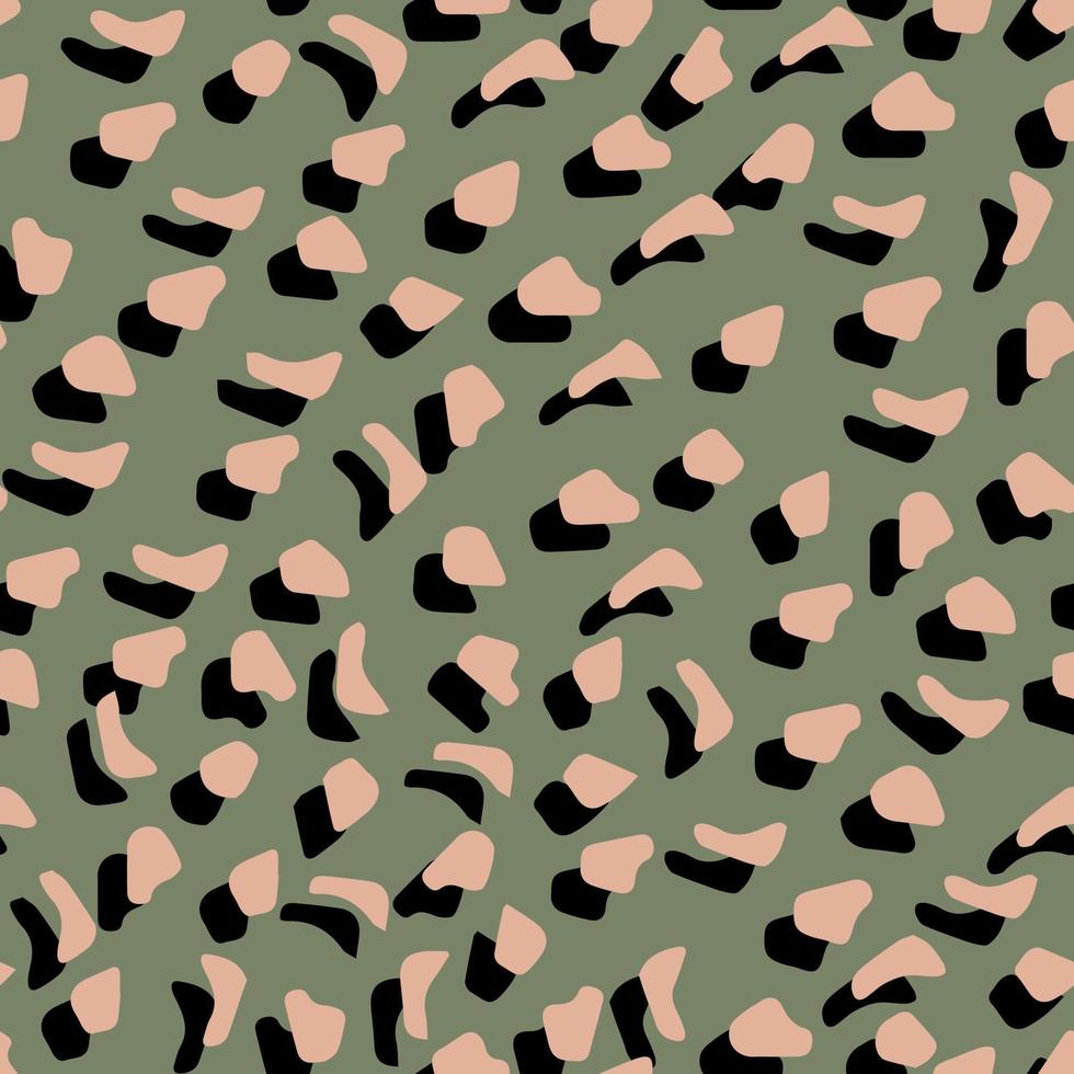 Abstract leopard skin vector seamles pattern.  irregular brush spots and  backgrounds. Abstract wild animal skin print. Simple irregular geometric design.