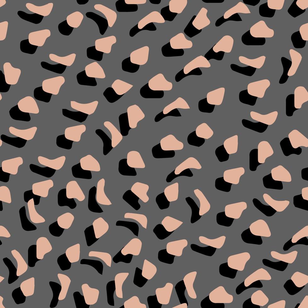 Abstract leopard skin vector seamles pattern.  irregular brush spots and  backgrounds. Abstract wild animal skin print. Simple irregular geometric design.