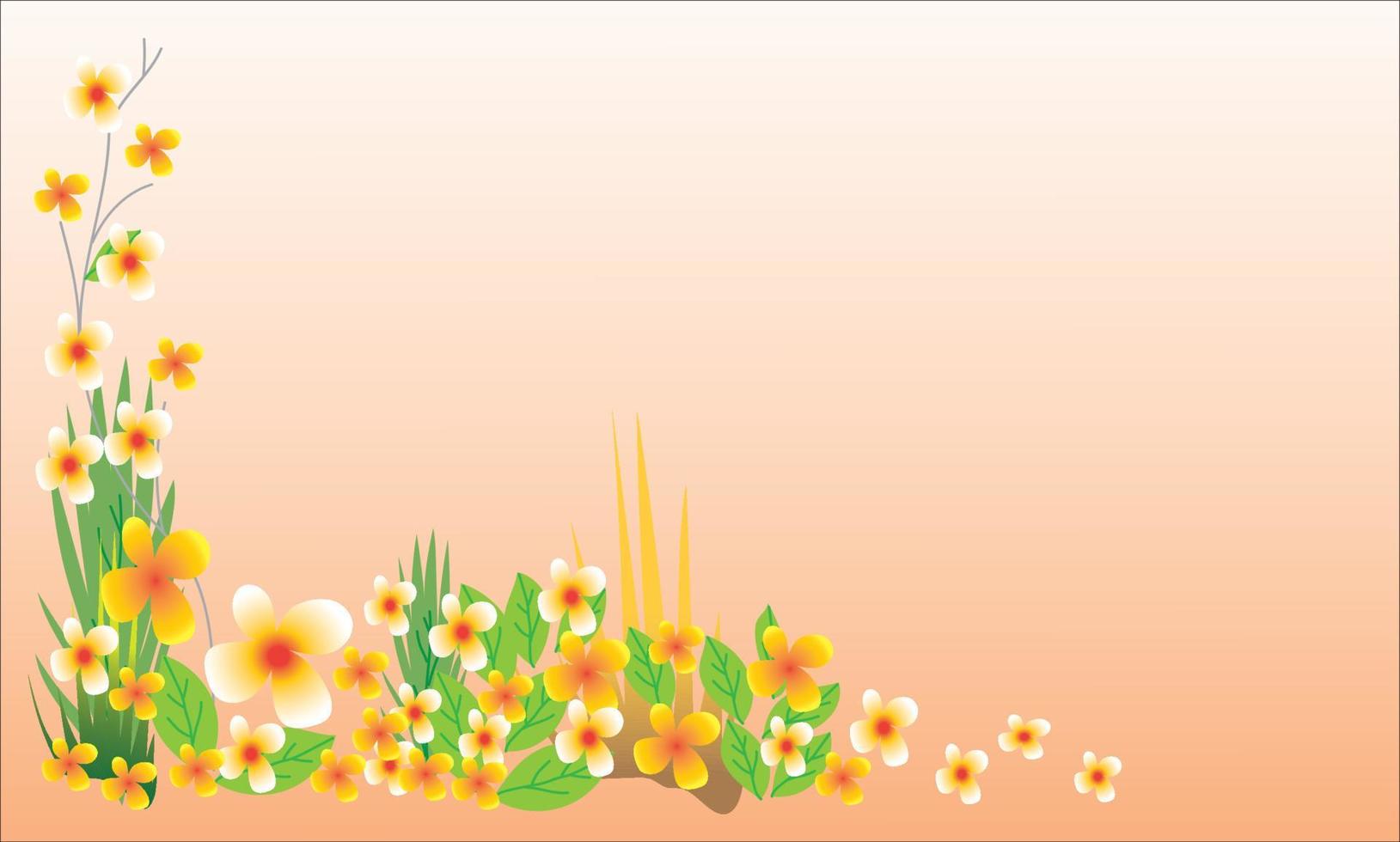 hermoso fondo de flores naturales vector