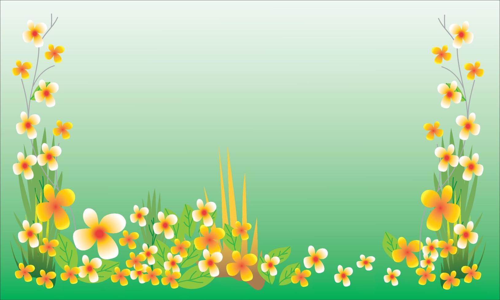 hermoso fondo de flores naturales vector