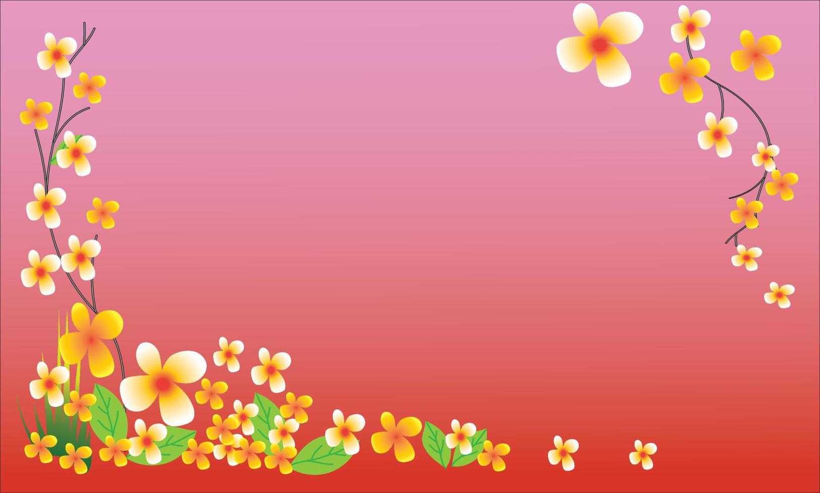 hermoso fondo de flores naturales vector