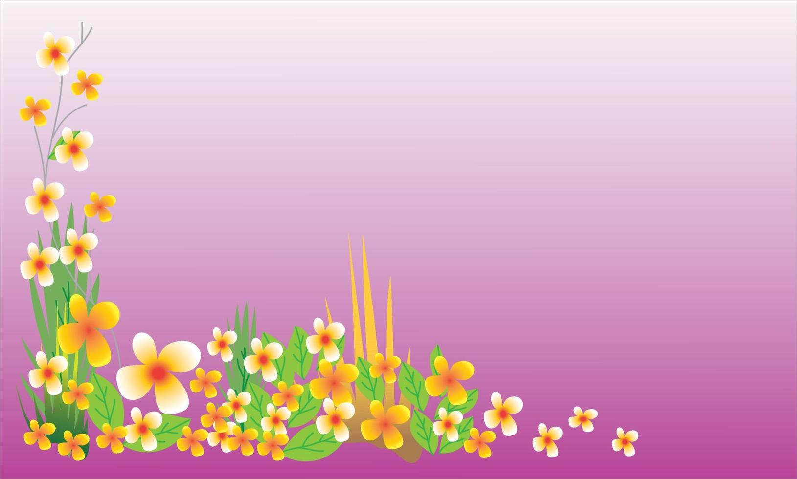 hermoso fondo de flores naturales vector