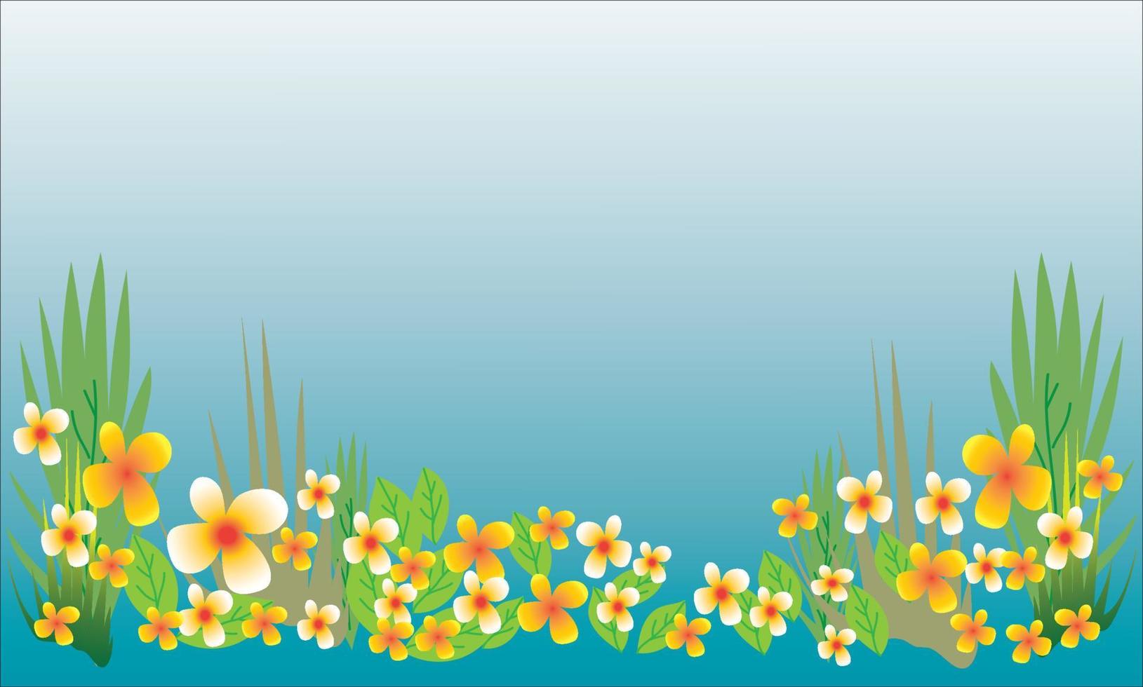 hermoso fondo de flores naturales vector