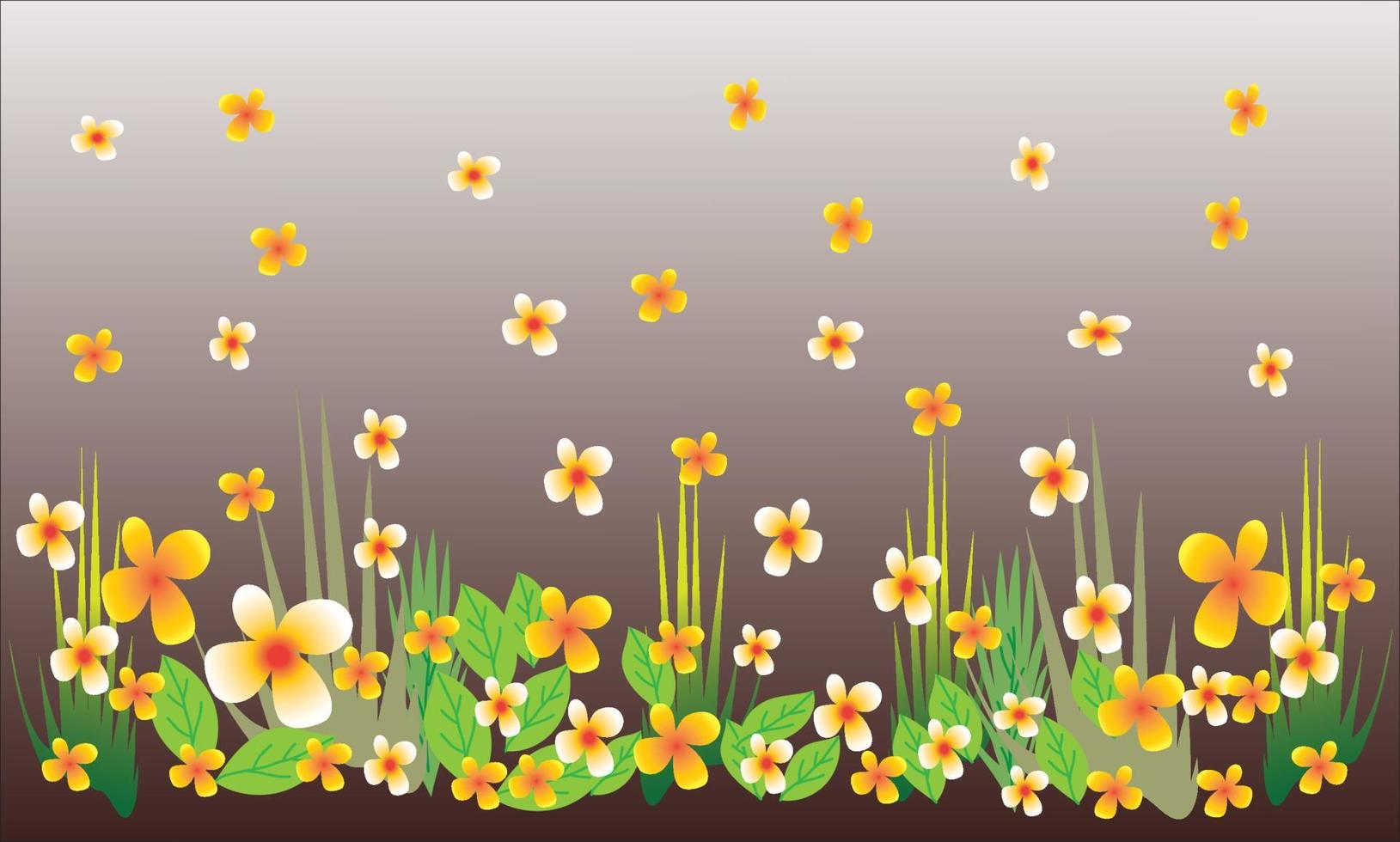 hermoso fondo de flores naturales vector