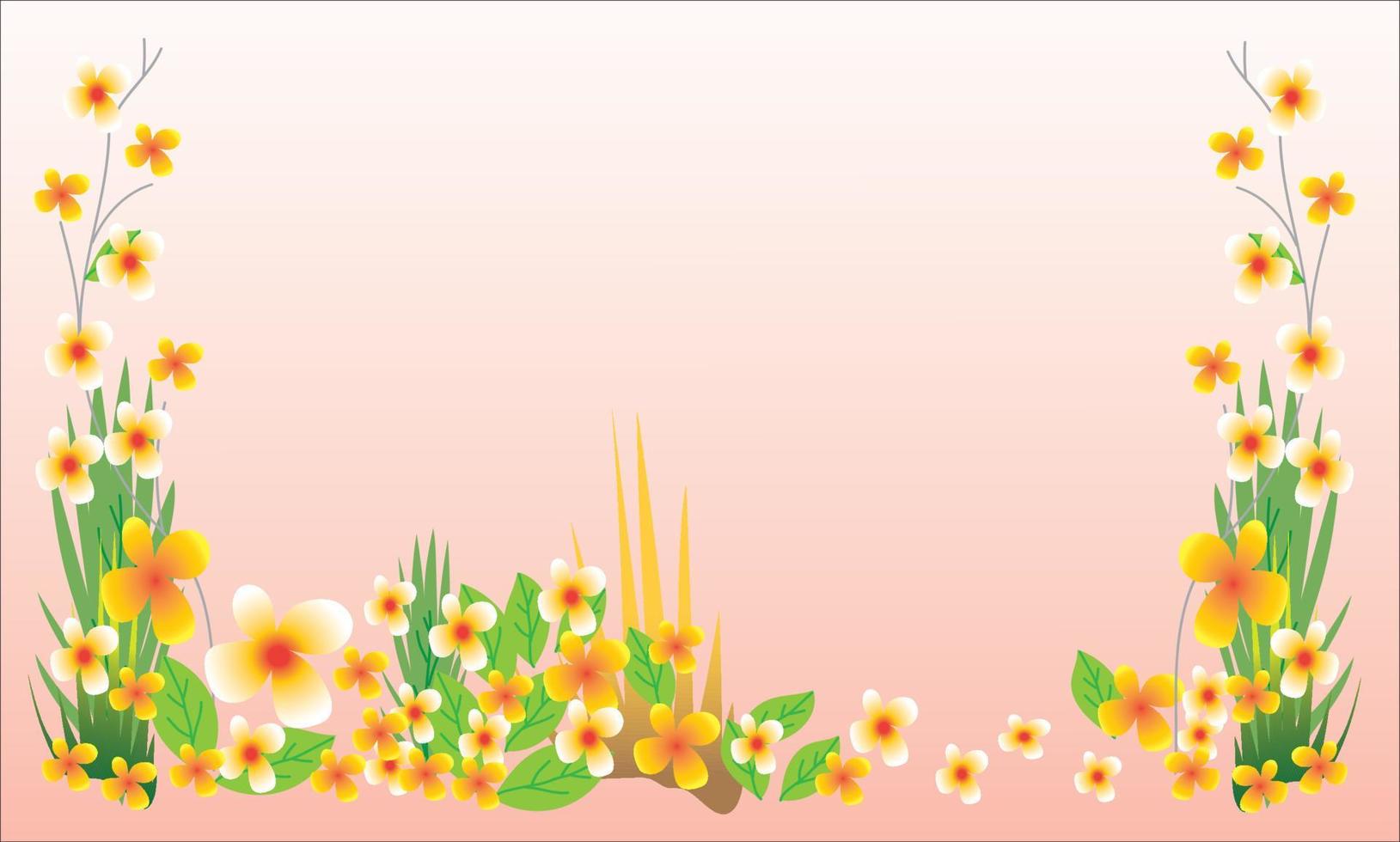 hermoso fondo de flores naturales vector