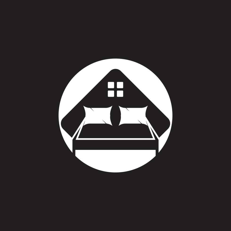 Bed icon and symbol vector template illustration
