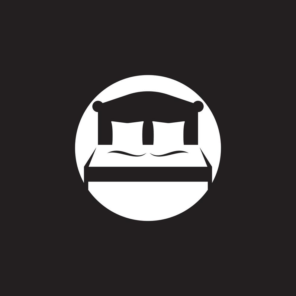 Bed icon and symbol vector template illustration