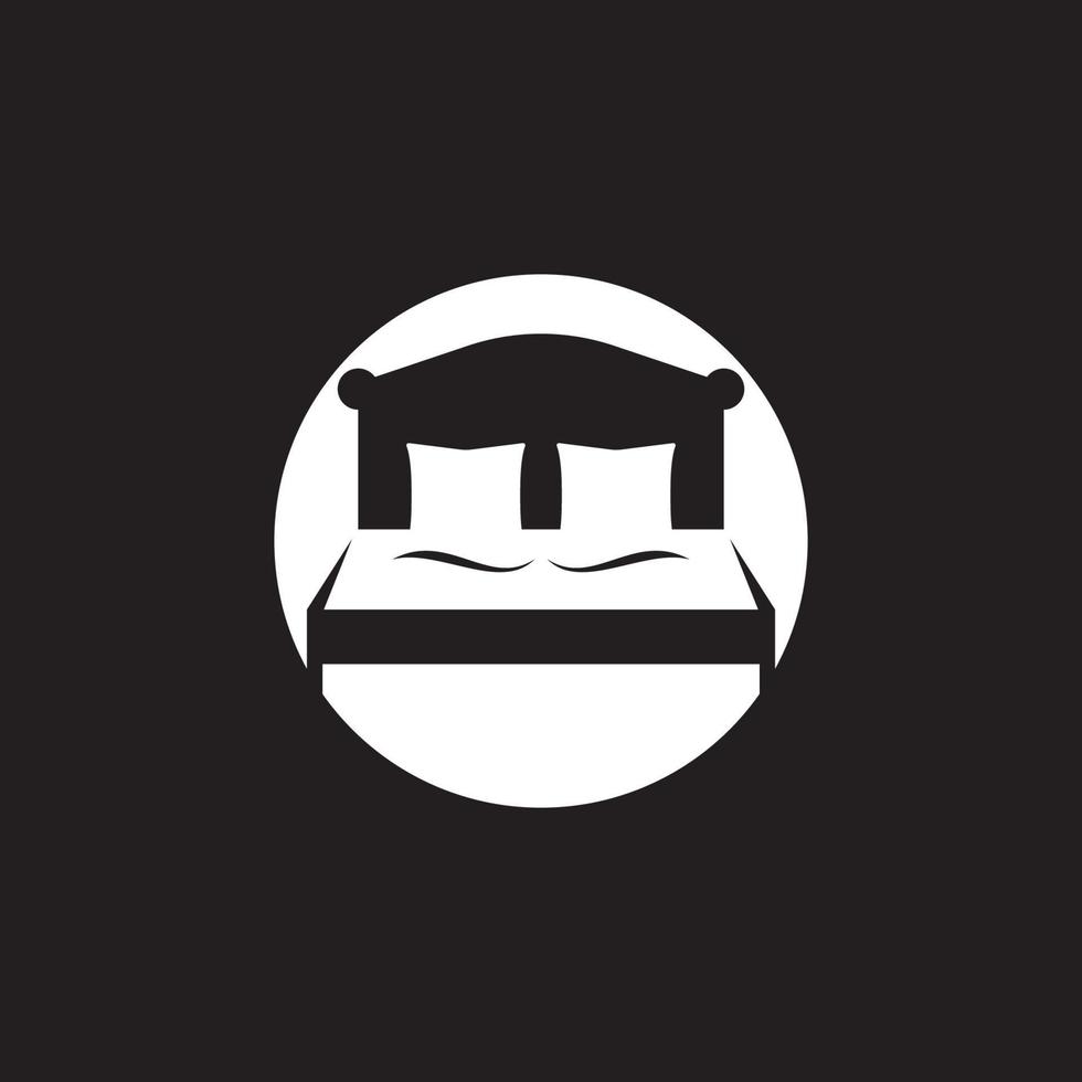 Bed icon and symbol vector template illustration