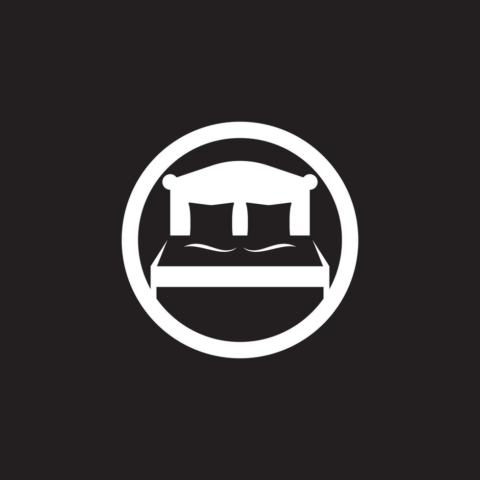 Bed icon and symbol vector template illustration