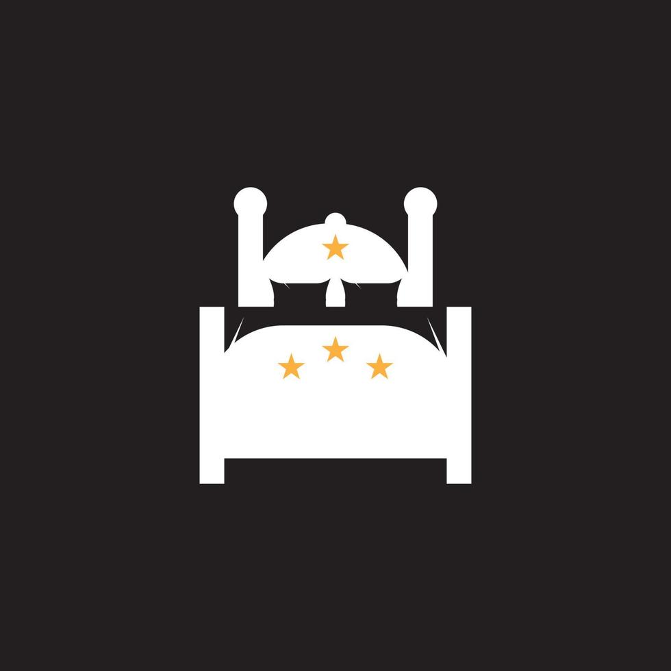 Bed icon and symbol vector template illustration