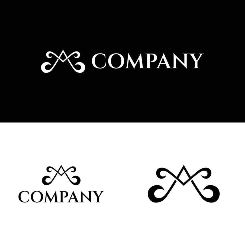Tribal Letter VA or WM Logo Design vector