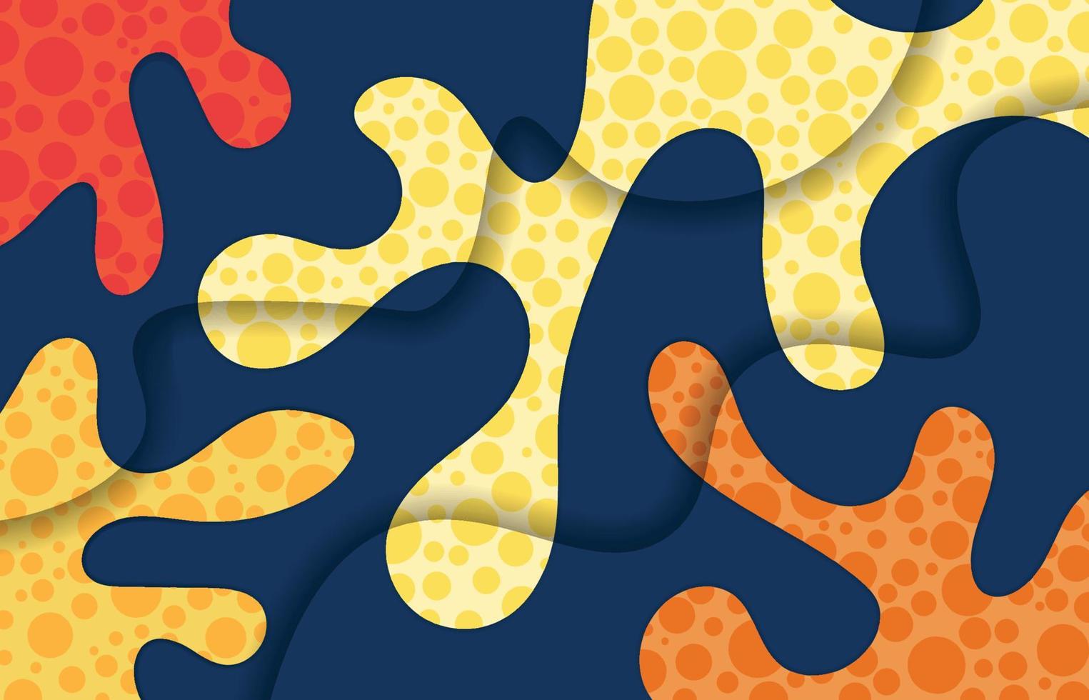 Abstract fluid style of colorful layout 3D with style template. Overlapping of liquid concept background. illustration vector