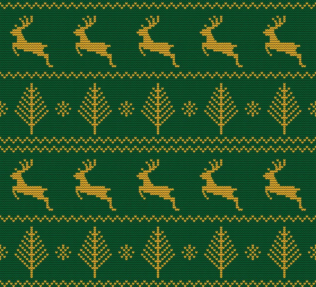 Christmas sweater seamless  knitting pattern vector