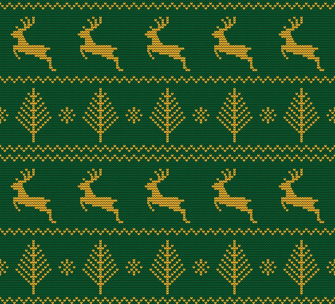 Christmas sweater seamless  knitting pattern vector