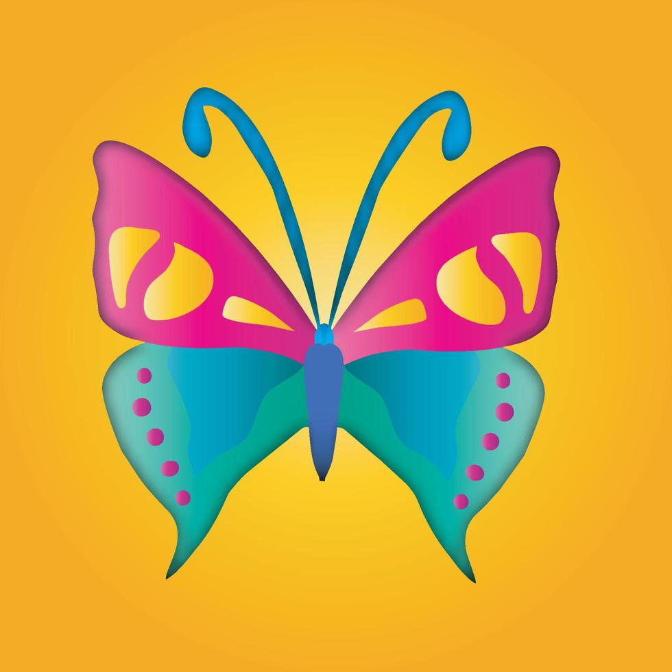 colorful vector butterfly. Abstract design. Vector illustration.