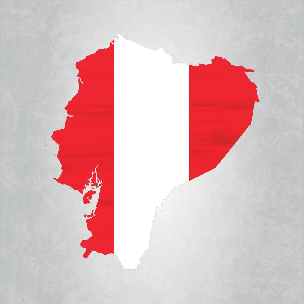 mapa peru con bandera vector