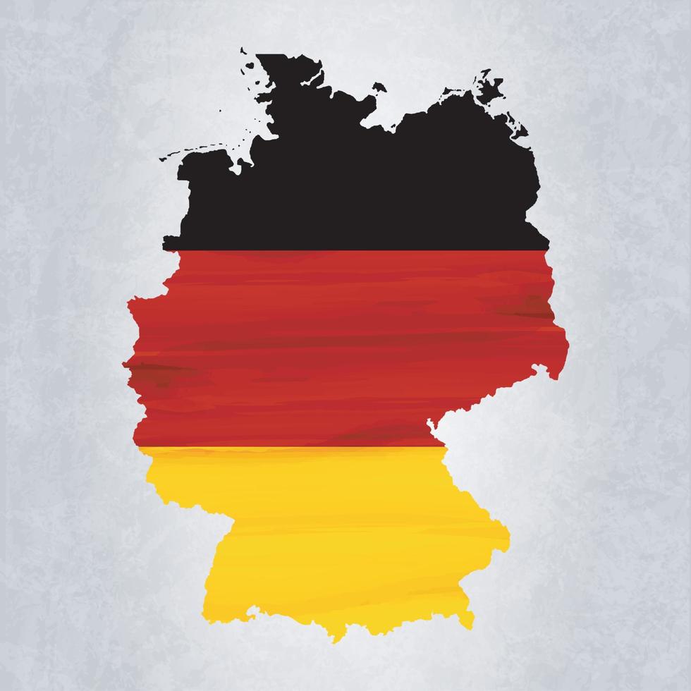 Germany map with flag vector