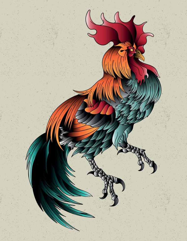 diseño de pollo gallo vector