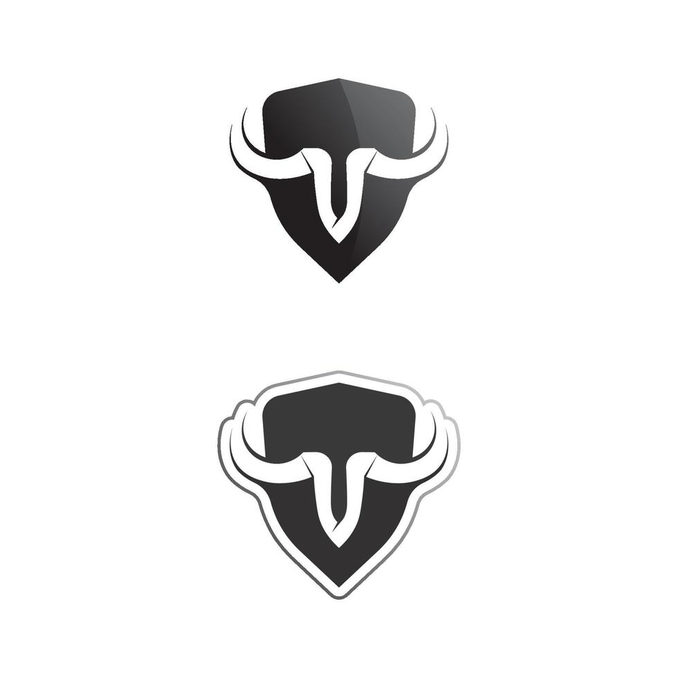 Bull and buffalo head cow animal  mascot logo design vector for sport horn buffalo animal mammals head logo wild matador