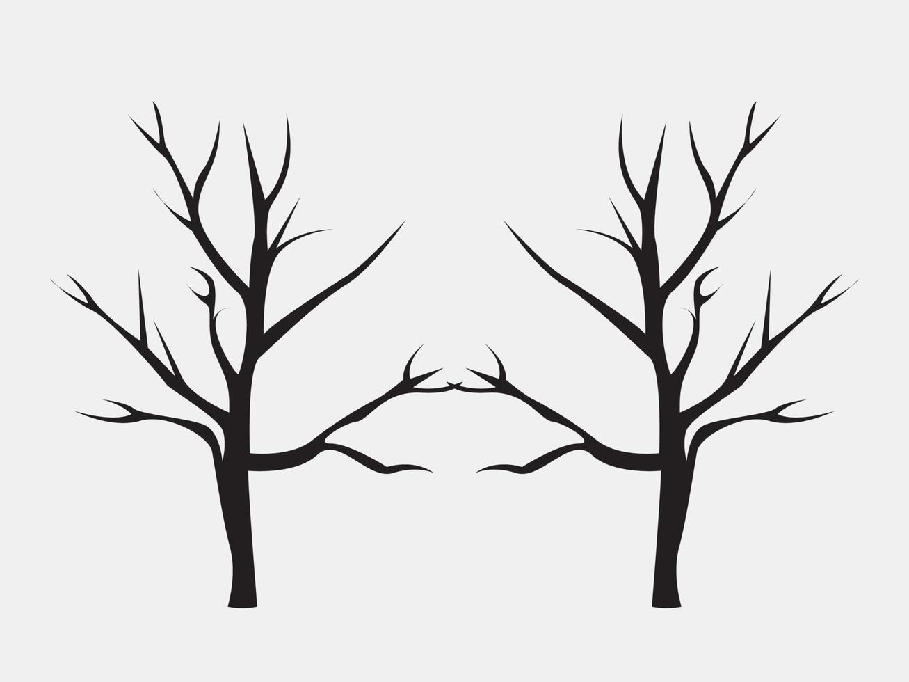 tree in autumn, tree branch, dead tree vector