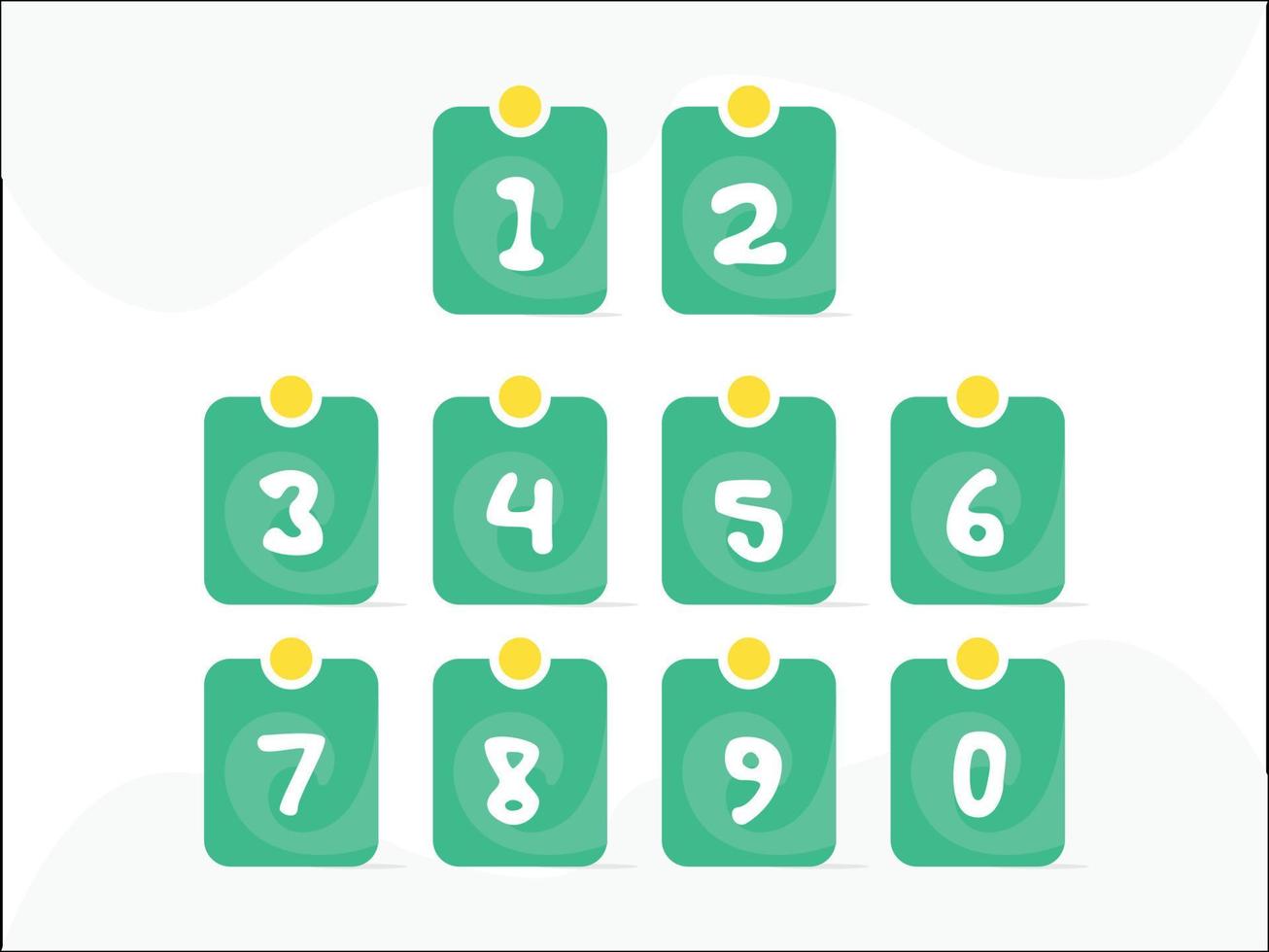 vector set of numbers, countdown timer template design