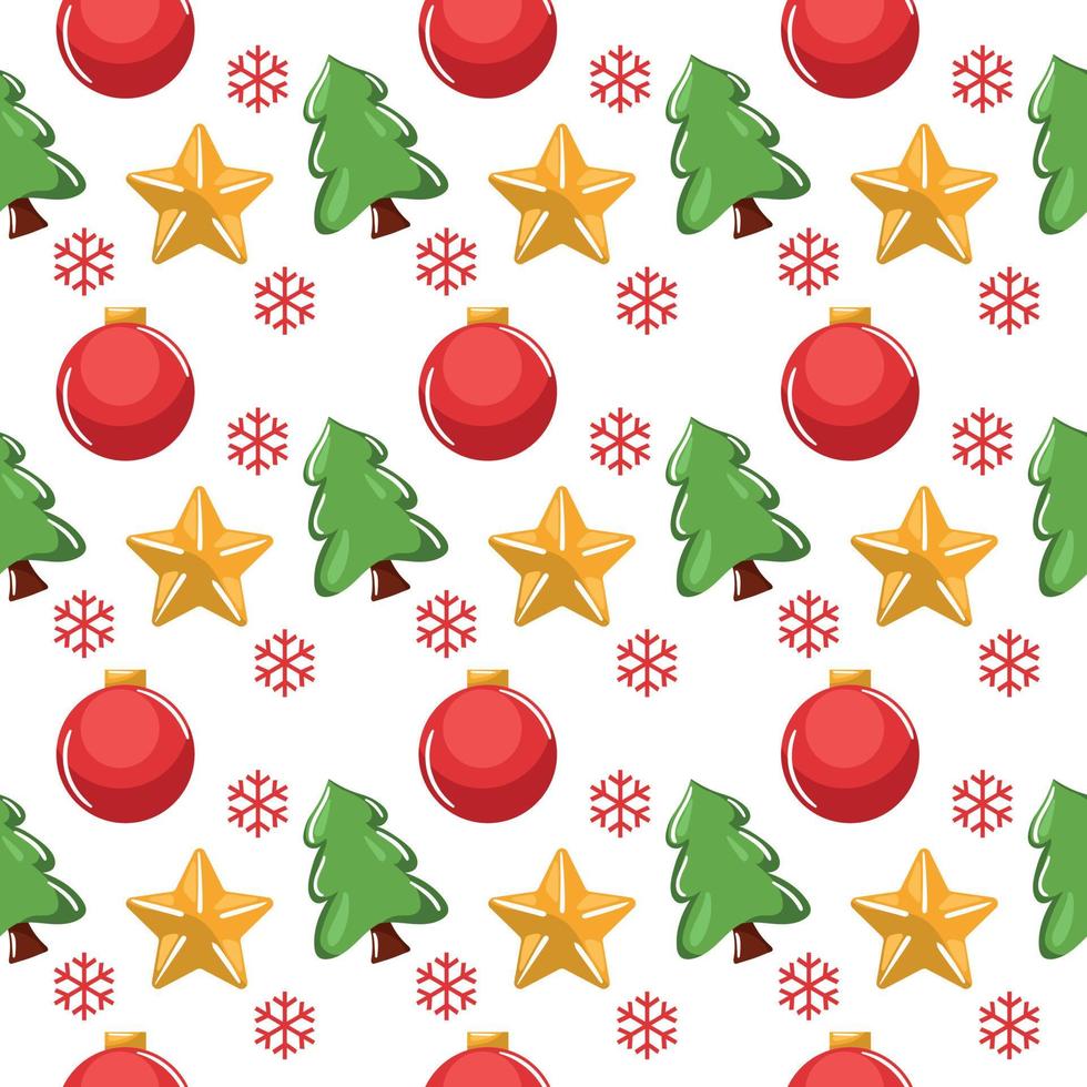 background of small christmas decorative elements vector