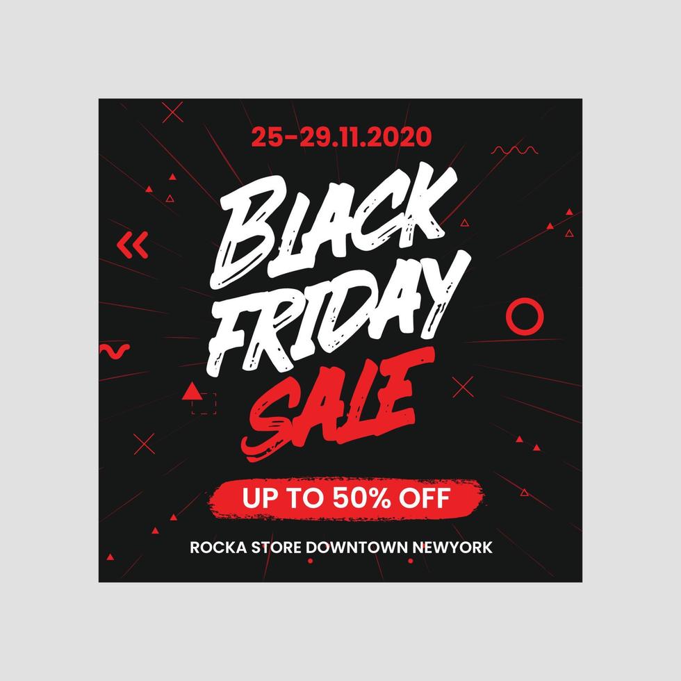 Black Friday digital banner design vector