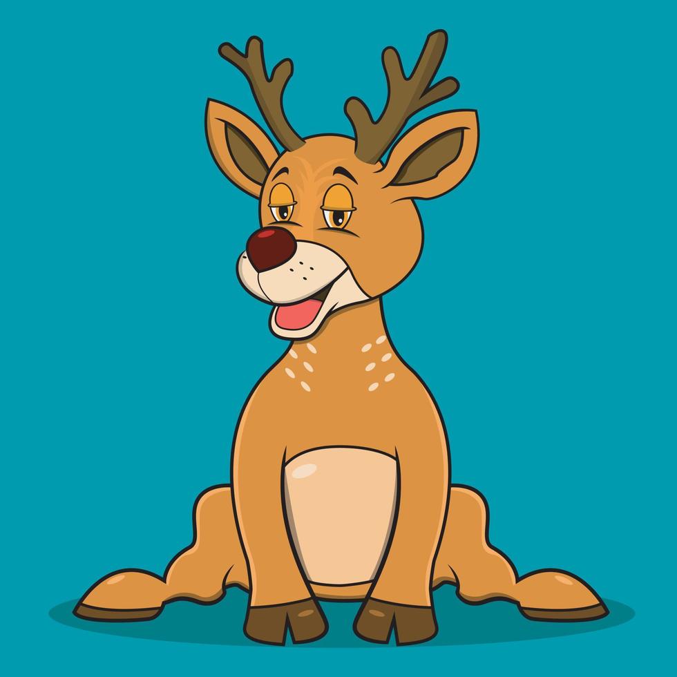 Character DeerWith Relax Expression vector