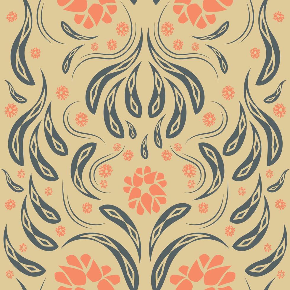 Folk flowers print Floral pattern Ethnic art vector