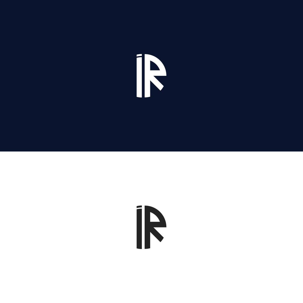 IR letter logo vector template Creative modern shape colorful monogram Circle logo company logo grid logo