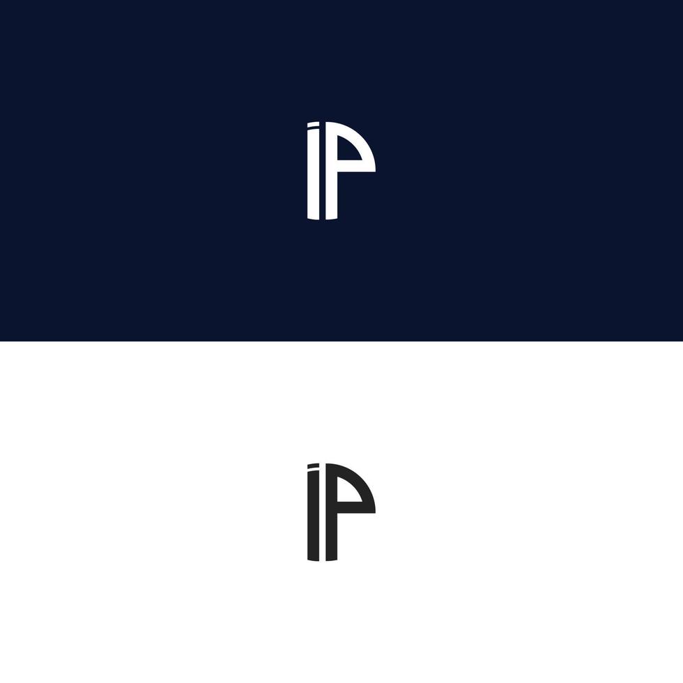 IP letter logo vector template Creative modern shape colorful monogram Circle logo company logo grid logo