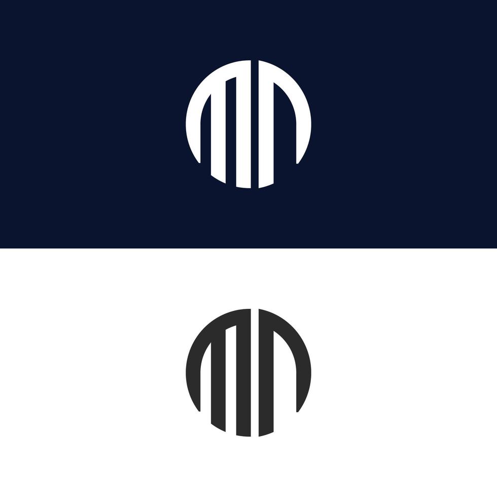 MN letter logo vector template Creative modern shape colorful monogram Circle logo company logo grid logo