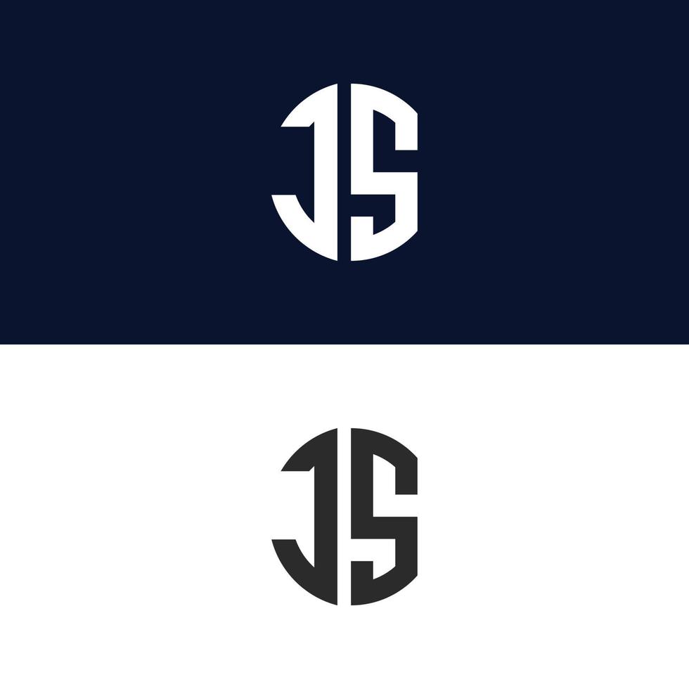 JS letter logo vector template Creative modern shape colorful monogram ...