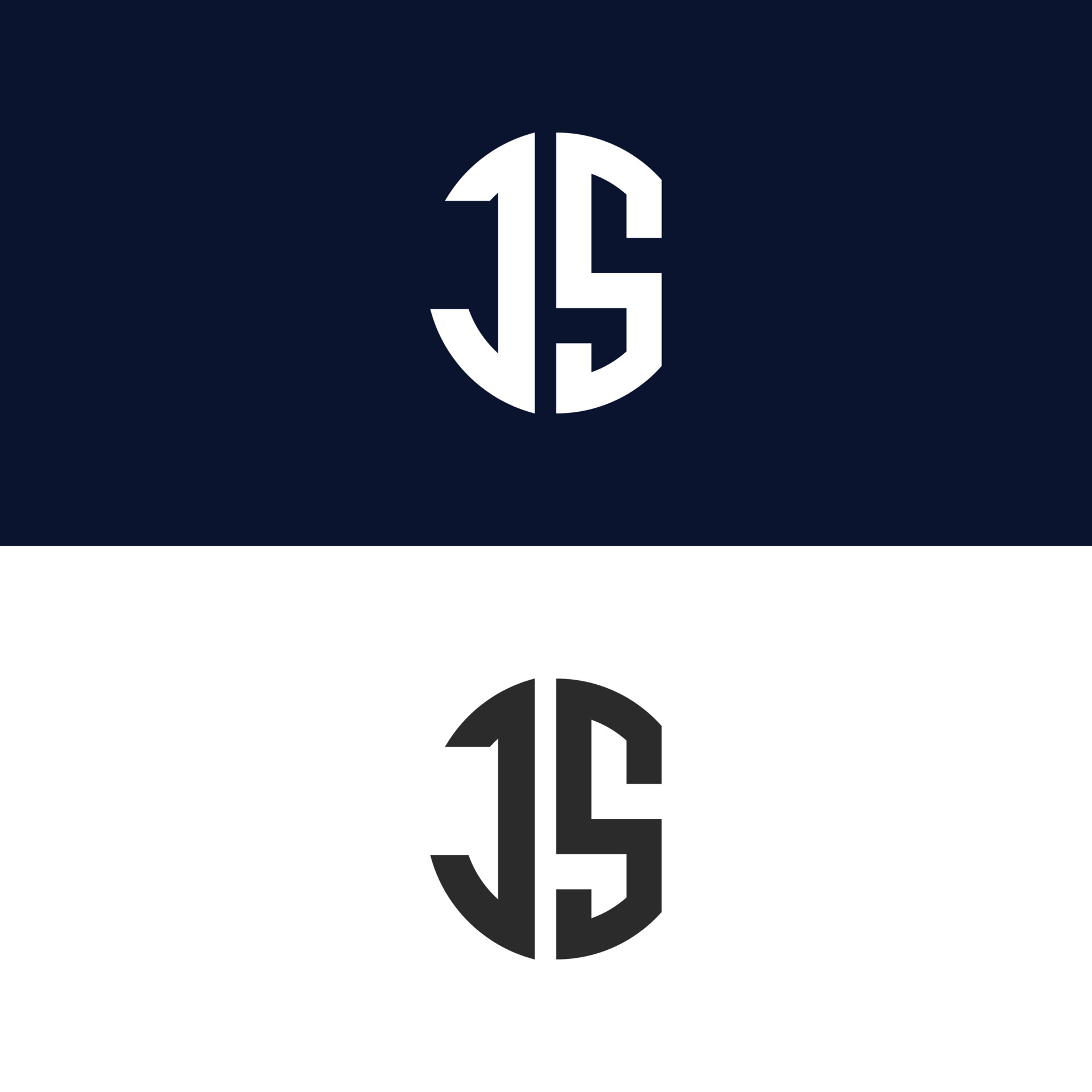 JS letter logo vector template Creative modern shape colorful monogram ...