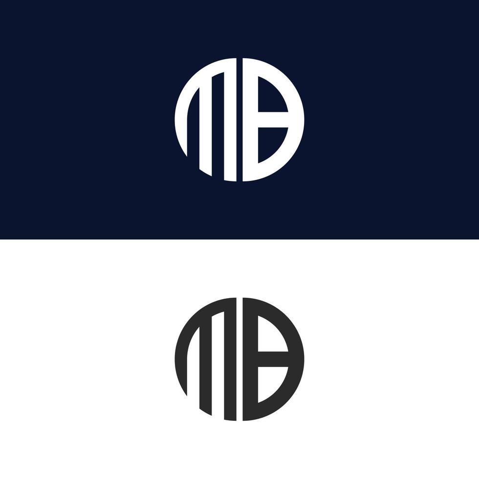MB letter logo vector template Creative modern shape colorful monogram Circle logo company logo grid logo