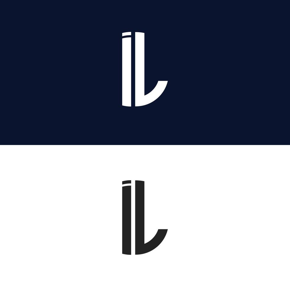 IL letter logo vector template Creative modern shape colorful monogram Circle logo company logo grid logo